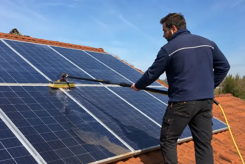 Nettoyage et entretien de panneaux solaires à Saint-Castin